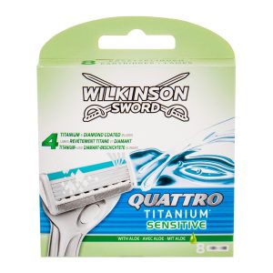 Wilkinson Sword Quattro Titanium Sensitive 8pc Replacement blade